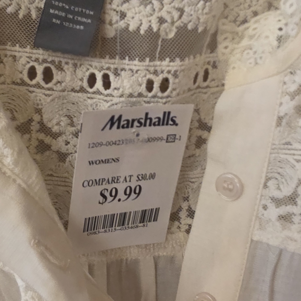 Cream Lace Blouse